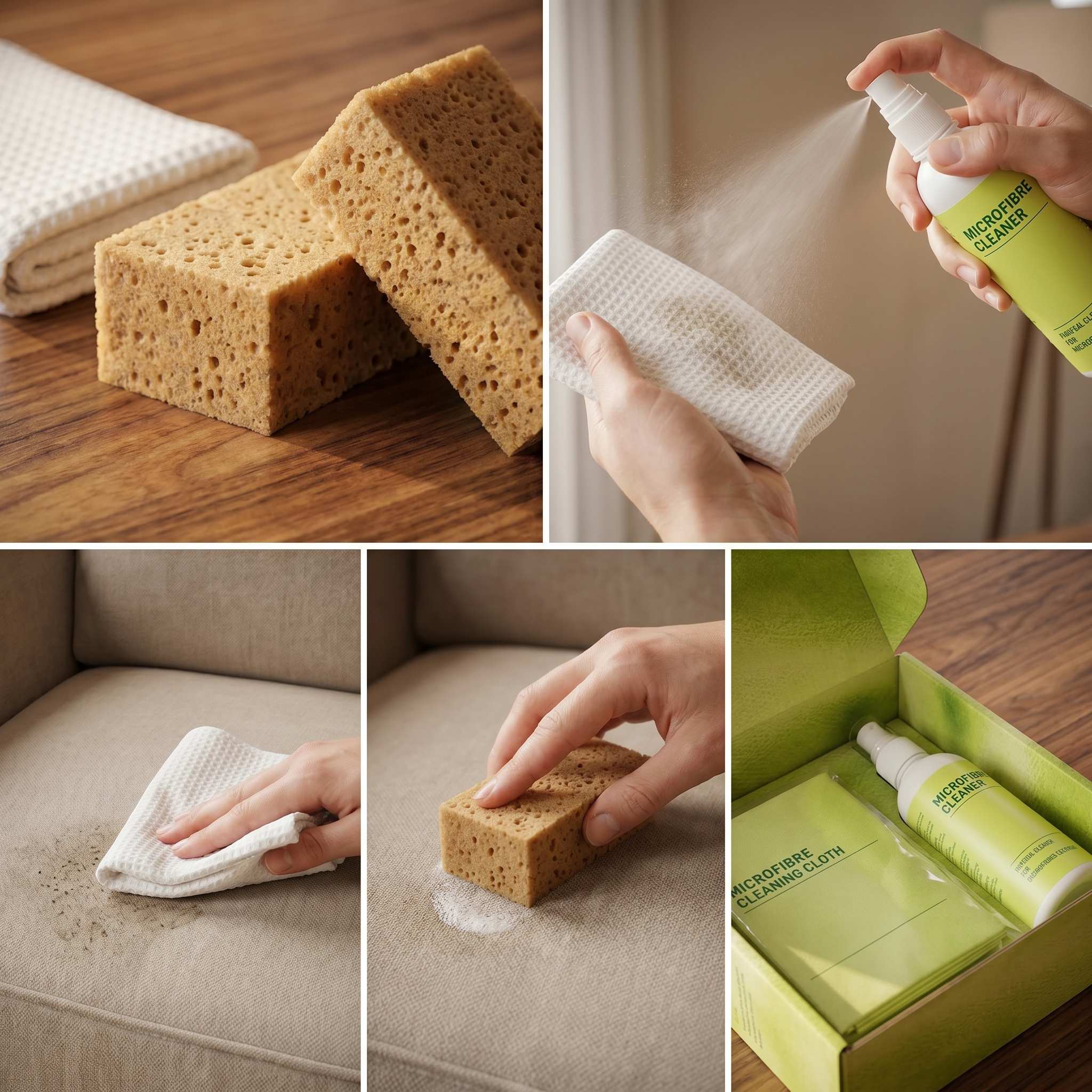 Kit Cura e Pulizia delicato per Tessuti, deterge e igienizza i rivestimenti