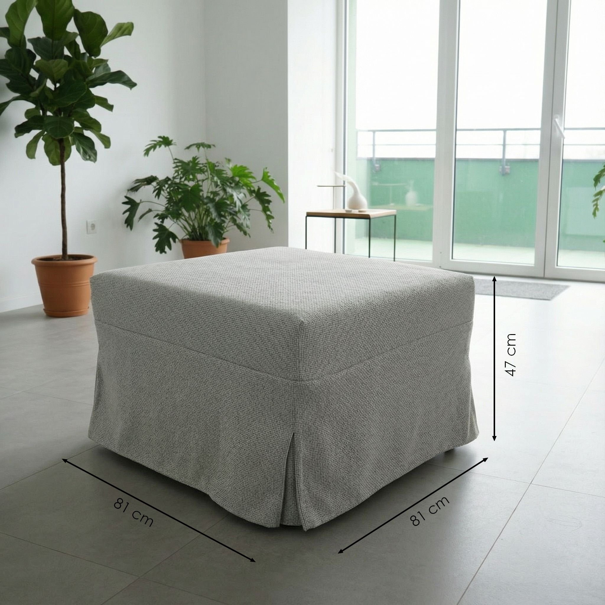 HAP - Pouf Letto apribile salvaspazio con comodo materasso h. 10cm