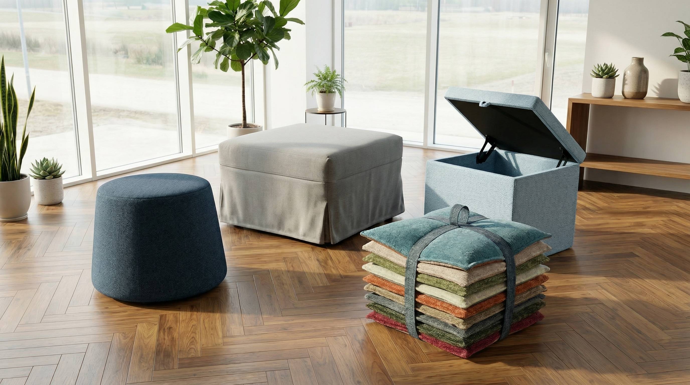 Pouf arredo: come scegliere quello giusto per stile, comfort e praticità