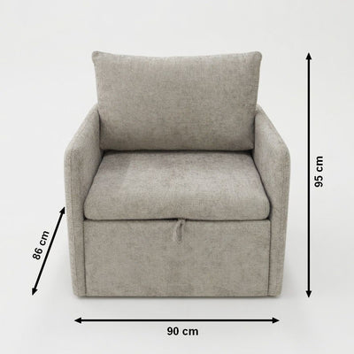 NEST - Poltrona Letto salvaspazio di design con comodo materasso h.10cm
