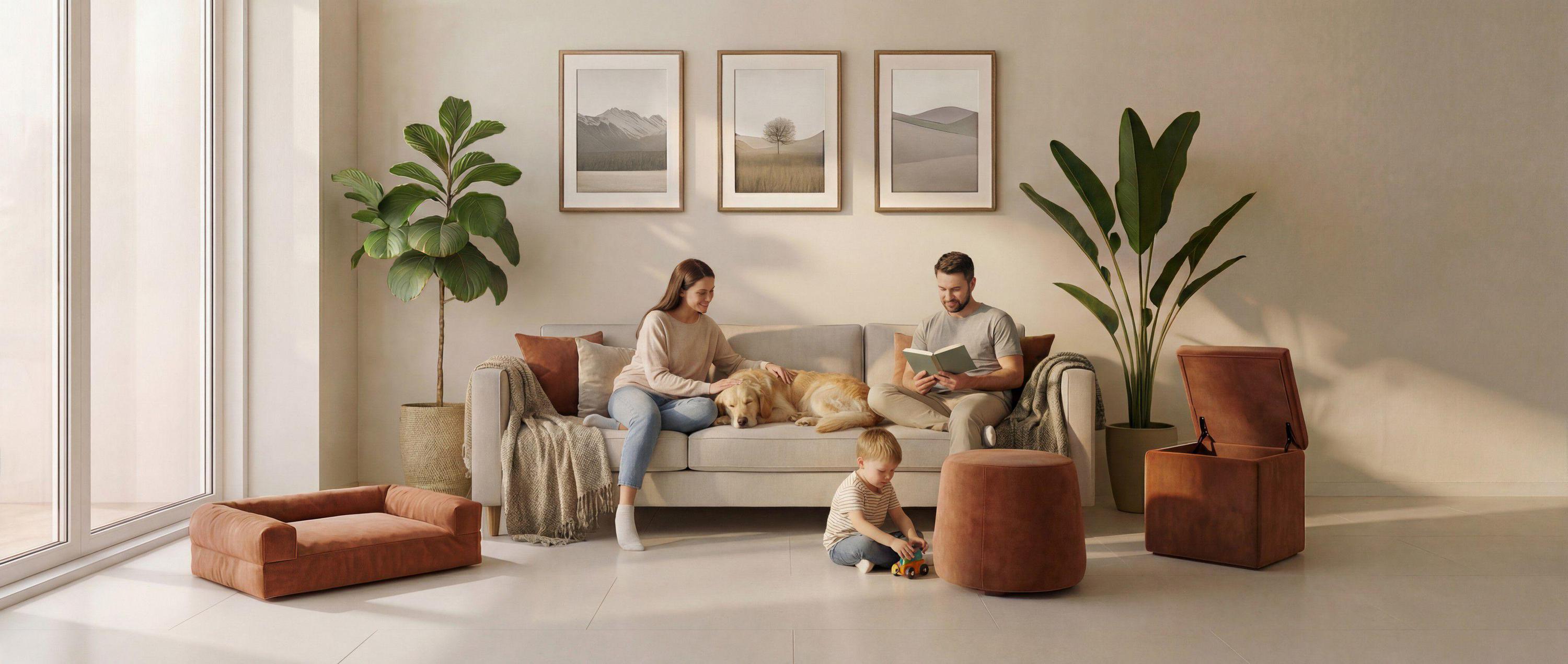 Banner Home 2 Ambiente Casa, Relax Famiglia con Cane