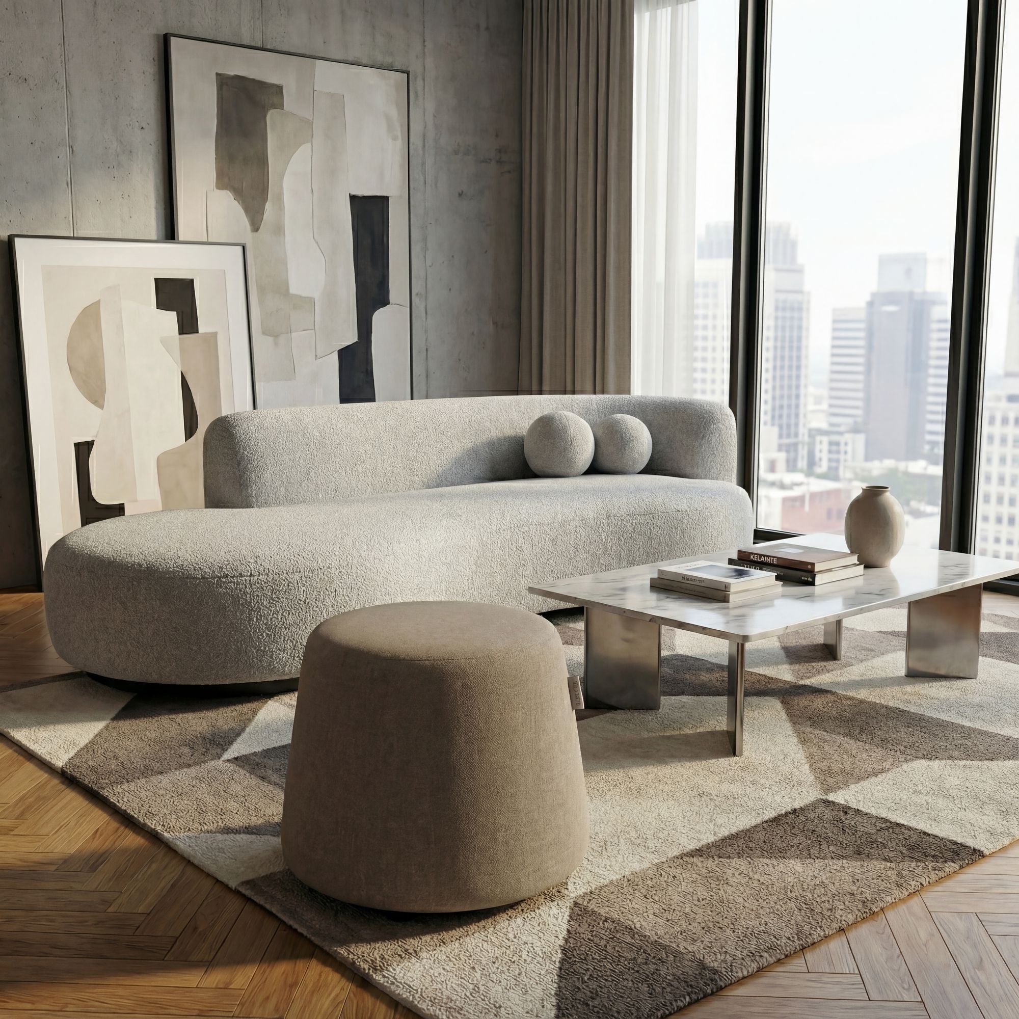 NOKO - Pouf Design a Cono moderno per soggiorno