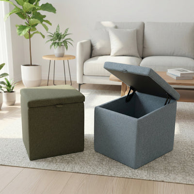 SEDÒ - Pouf Contenitore salvaspazio con vano interno