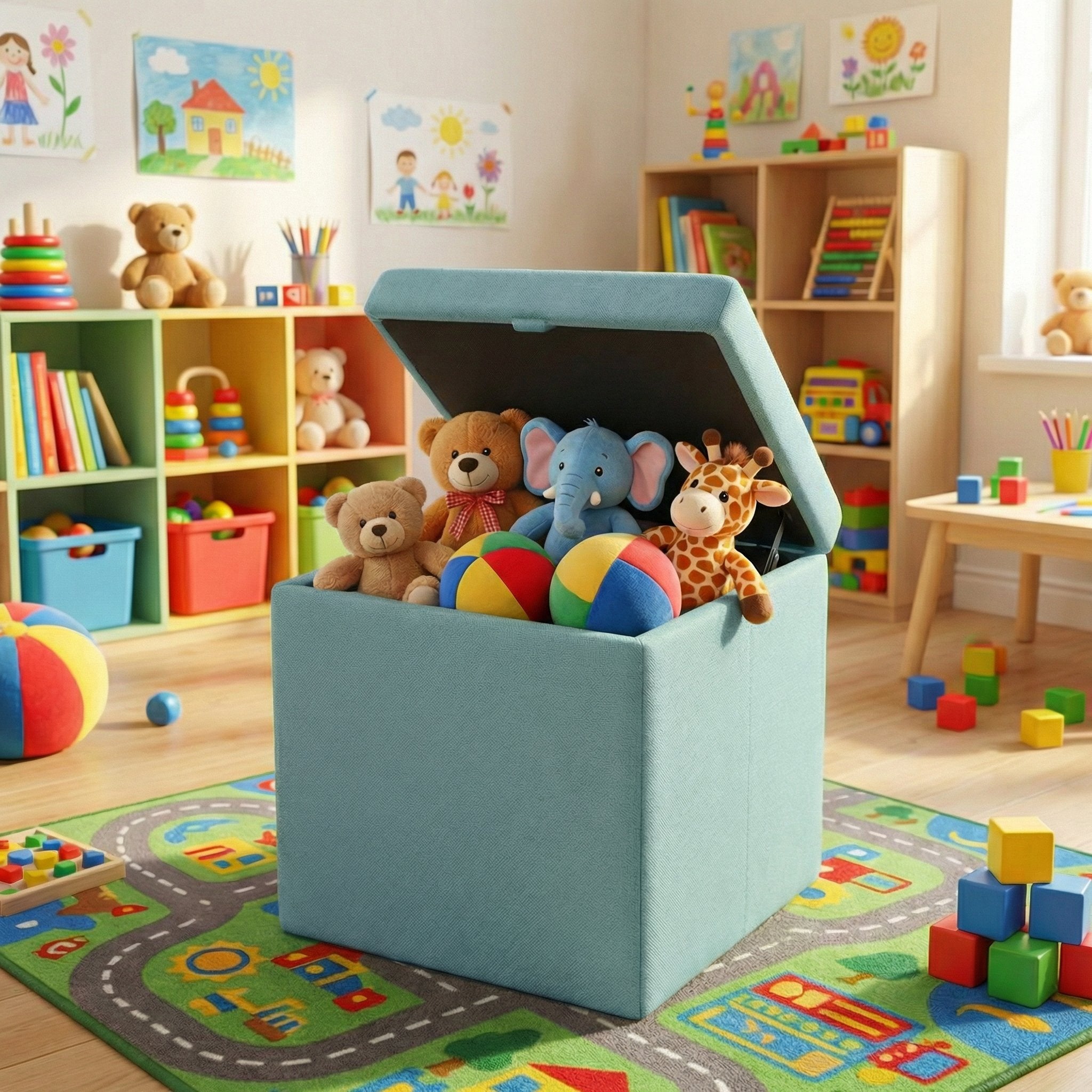 SEDÒ - Pouf Contenitore salvaspazio con vano interno