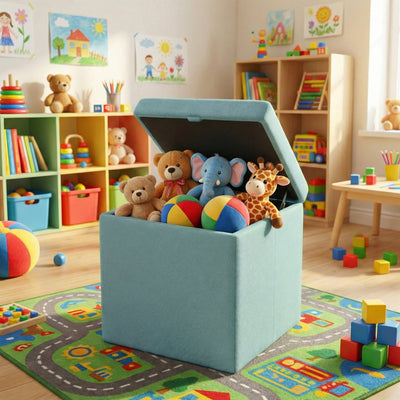 SEDÒ - Pouf Contenitore salvaspazio con vano interno