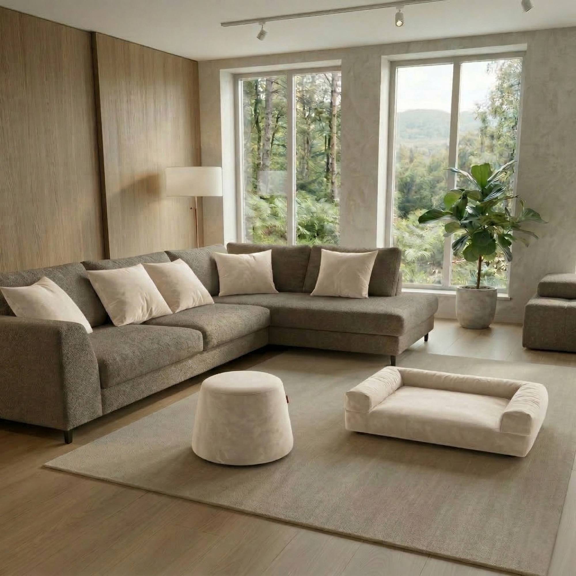 Ambiente arredato con dettagli col. Crema